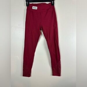 Pink sport xsmall w11 rise 8 inseam 24 lace at ankle like new